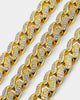 NXS 12mm Diamond Cuban Link Chain Iced Gold