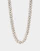 NXS 12mm Diamond Cuban Link Chain Iced White Gold