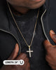 NXS Iced Cross Pendant Iced Gold