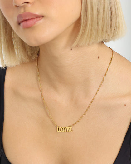 Raising Hell Women's Iconic Pendant Necklace Gold