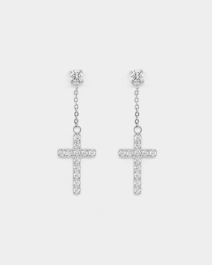 NXS Ascend Earrings Iced White Gold