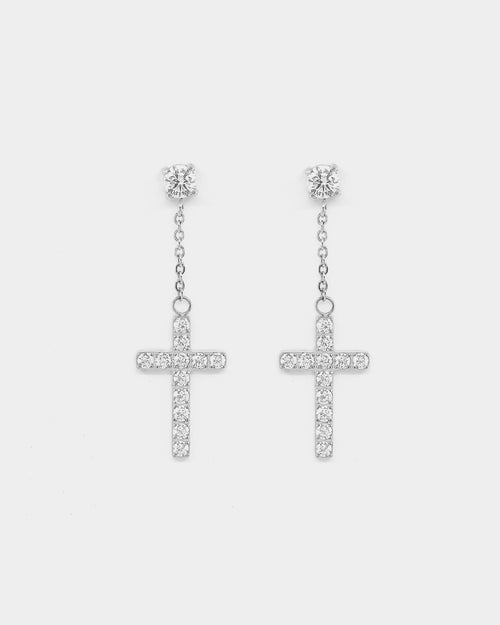 NXS Ascend Earrings Iced White Gold