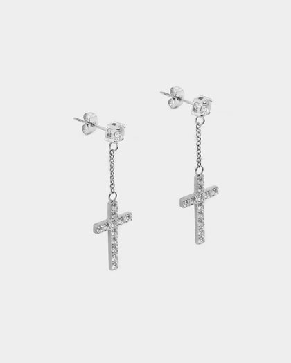 NXS Ascend Earrings Iced White Gold