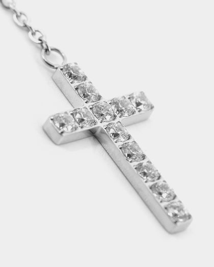 NXS Ascend Earrings Iced White Gold