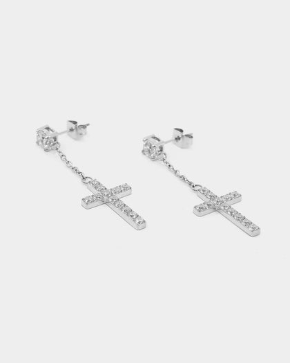 NXS Ascend Earrings Iced White Gold