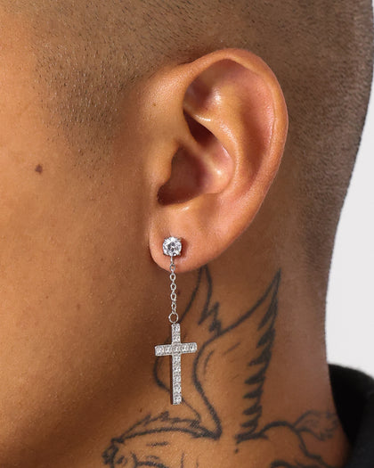 NXS Ascend Earrings Iced White Gold