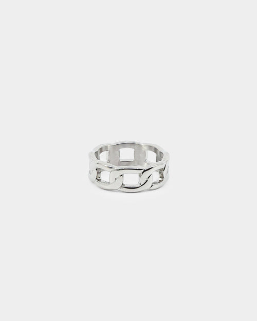 NXS Cuban Ring White Gold