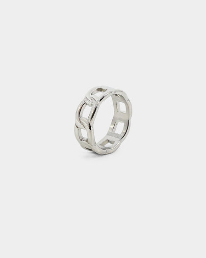 NXS Cuban Ring White Gold