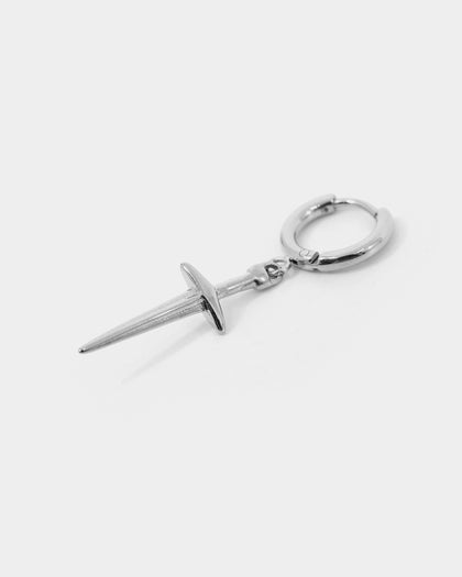 NXS Dagger Earrings White Gold