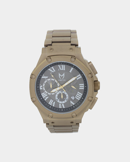 MEISTER AM1020SS Ambassador 45MM Watch Khaki/Gold