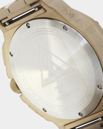 MEISTER AM1020SS Ambassador 45MM Watch Khaki/Gold