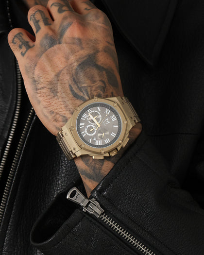 MEISTER AM1020SS Ambassador 45MM Watch Khaki/Gold