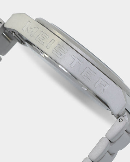 MEISTER NO112SS Noble Quartz 43MM Watch Silver