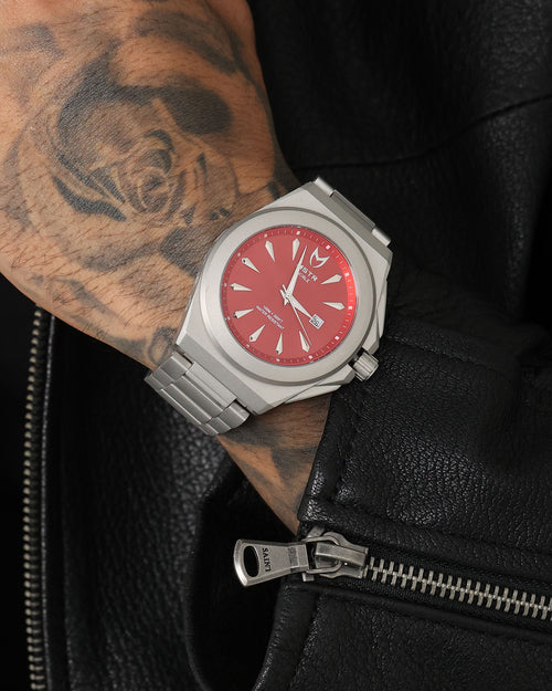 MEISTER NO112SS Noble Quartz 43MM Watch Silver