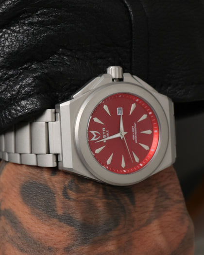 MEISTER NO112SS Noble Quartz 43MM Watch Silver