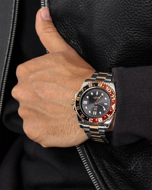 MEISTER VO117SS Voyager Quartz Watch Silver/Brown