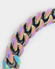 Guess Mainline 4DC 8mm Curb Chain Bracelet Iridescent