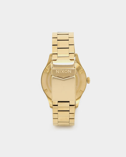 Nixon Sentry Solar Stainless Steel Watch Gold/Black