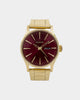 Nixon Sentry Stainless Steel Watch Gold/Oxblood