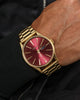 Nixon Sentry Stainless Steel Watch Gold/Oxblood