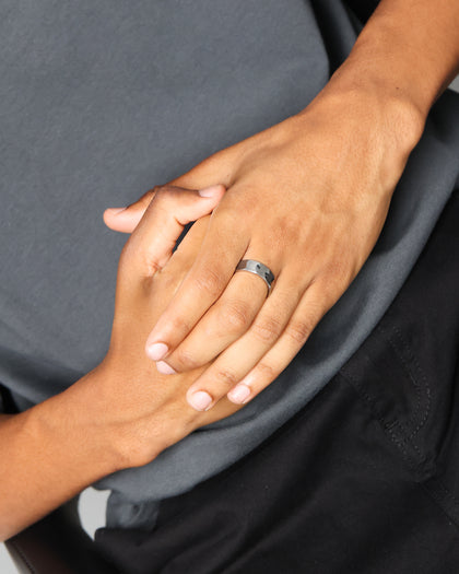 NXS Cyclical Cut Tungsten Ring Steel