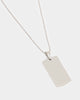 NXS Dog Tag Necklace White Gold