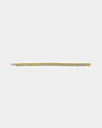 Guess Mainline 8mm Curb Chain 4DC Bracelet Gold