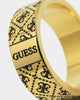 Guess Mainline 8mm 4G Pattern Ring Antique Gold
