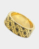 Guess Mainline 8mm 4G Pattern Ring Antique Gold