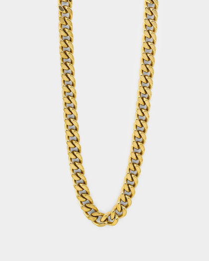 Guess Mainline 8mm 4DC Curb Chain Gold
