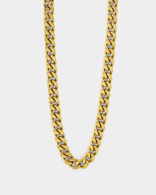 Guess Mainline 8mm 4DC Curb Chain Gold
