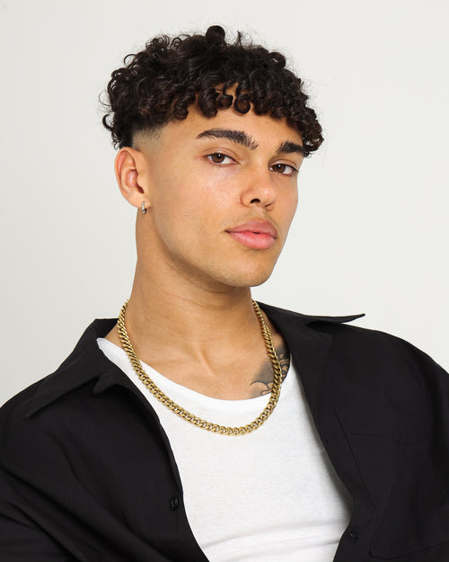 Guess Mainline 8mm 4DC Curb Chain Gold