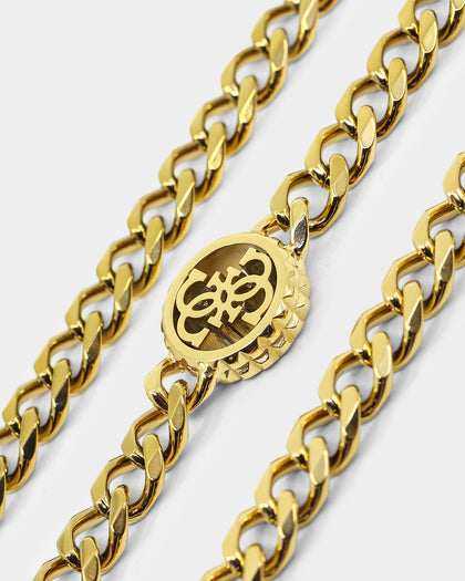 Guess Mainline Log-In Guess 16mm Curb Chain Gold