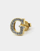 Guess Mainline Party Pave G Logo 9mm Stud Earrings Gold