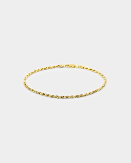 House Of Auric 2.5mm Rope Bracelet 18k Gold Vermeil