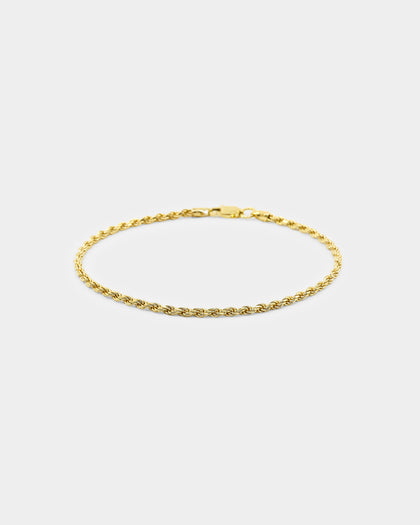 House Of Auric 2.5mm Rope Bracelet 18k Gold Vermeil