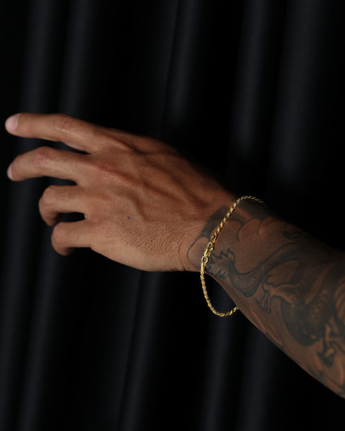 House Of Auric 2.5mm Rope Bracelet 18k Gold Vermeil