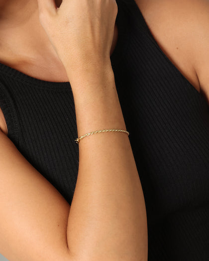 House Of Auric 2.5mm Rope Bracelet 18k Gold Vermeil