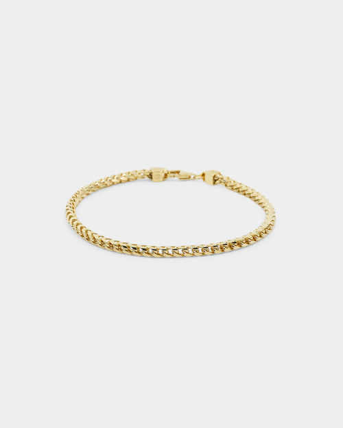 House Of Auric 3mm Franco Bracelet 18k Gold Vermeil
