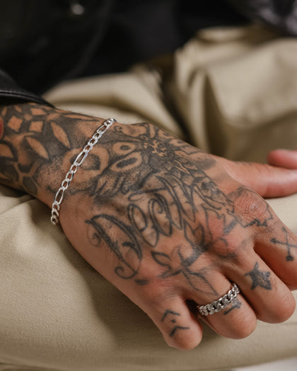 House Of Auric 4.8mm Figaro Bracelet Sterling Silver