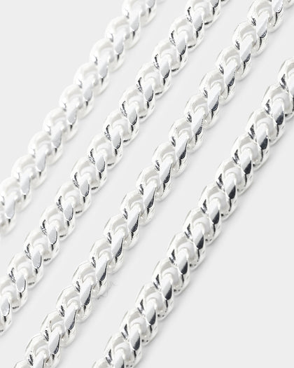 House Of Auric 5mm Cuban Bracelet Set Sterling Silver