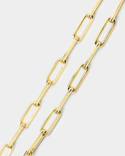 House Of Auric 10.5mm Long Cable Bracelet 18k Gold Vermeil