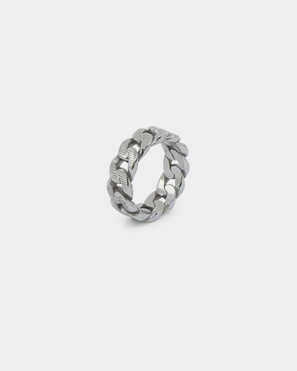 INFRA Uncle Steel Cut Cuban Ring Stainless Steel