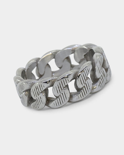 INFRA Uncle Steel Cut Cuban Ring Stainless Steel
