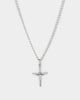 NXS Crucifix Pendant White Gold