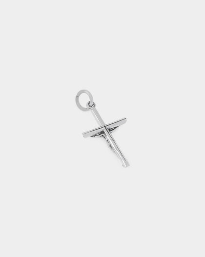 NXS Crucifix Pendant White Gold