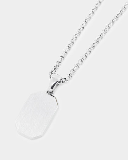 NXS Tag Chain White Gold