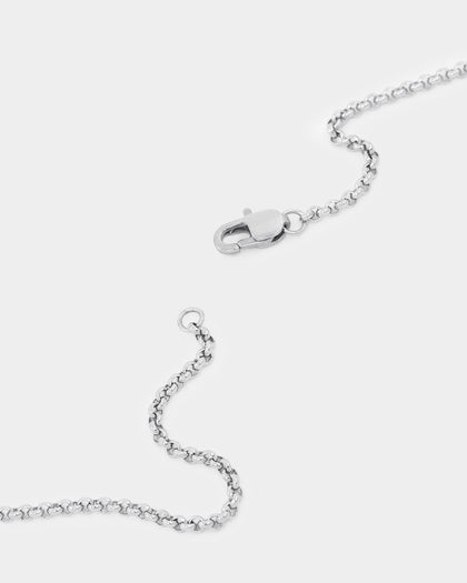 NXS Tag Chain White Gold