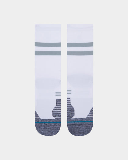 Stance Run Light Crew Socks White