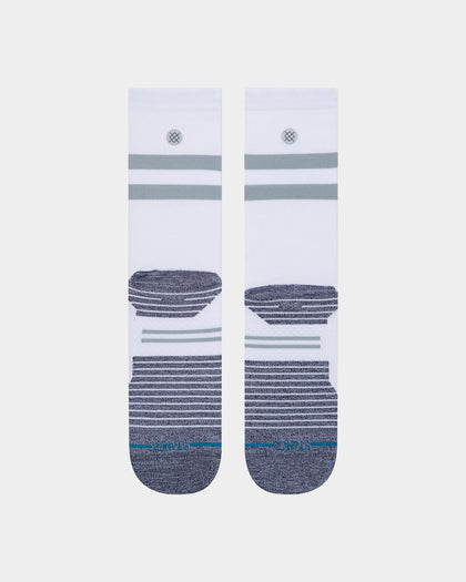 Stance Run Light Crew Socks White
